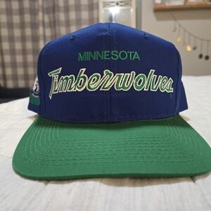 Minnesota Timberwolves Sports Specialties Twill Snapback Vintage RARE